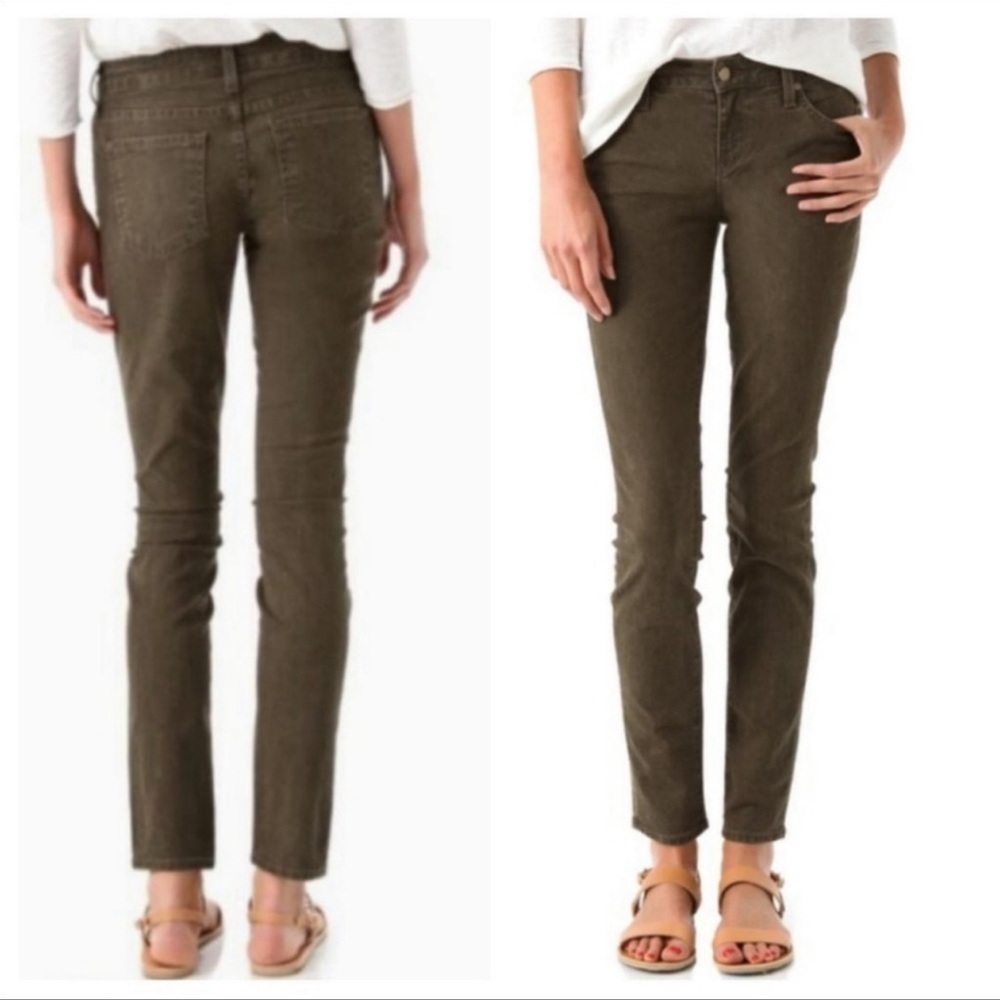Vince Crop Skinny Ankle Jeans Women’s SZ 28 Olive Green STY:DVOBIA-2991